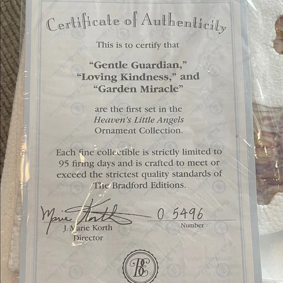 The Bradford Exchange Angel Ornaments - Cream and White - Picture 2 of 2